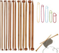 7 Pairs Wooden Knitting Needles,Bamboo Knitting Needles