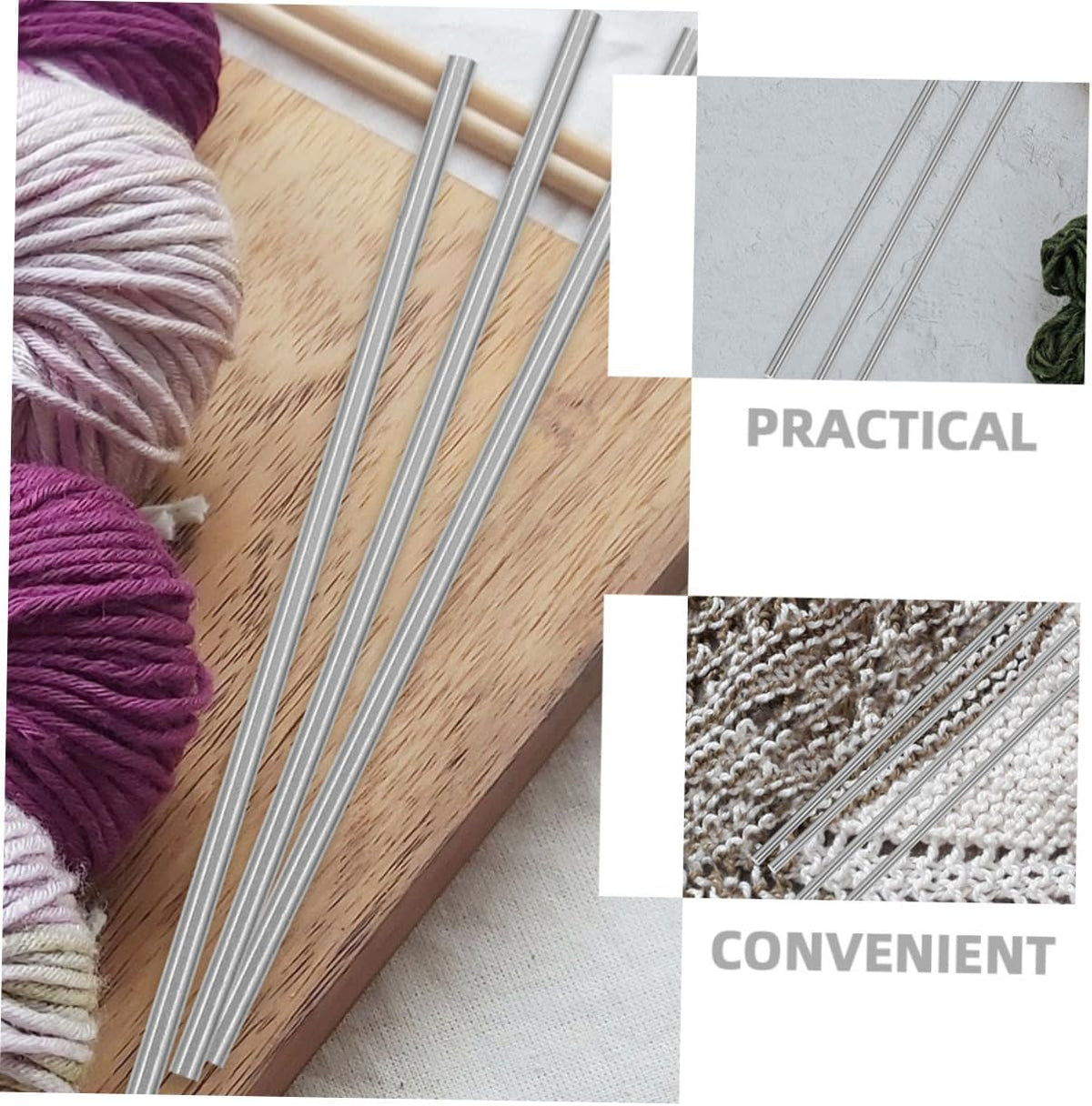 Holibanna 4pcs Stainless Steel Blocking Pins for Crochet Board