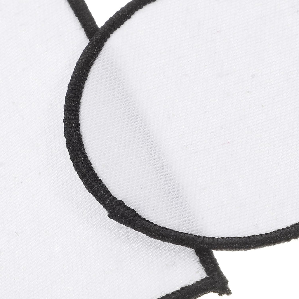 20pcs Blank Heat Transfer Patches, Polyester Embroidery Applique