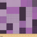 jejeloiu Purple Plaid Cotton Fabric 1 Yard