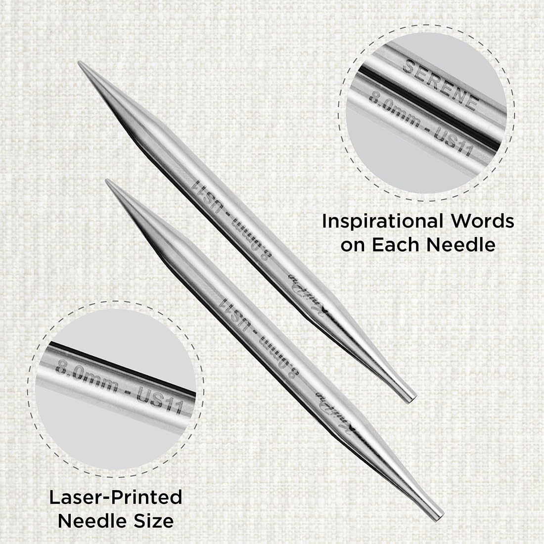 KnitPro The Mindful Collection Interchangeable Circular Needles 5"