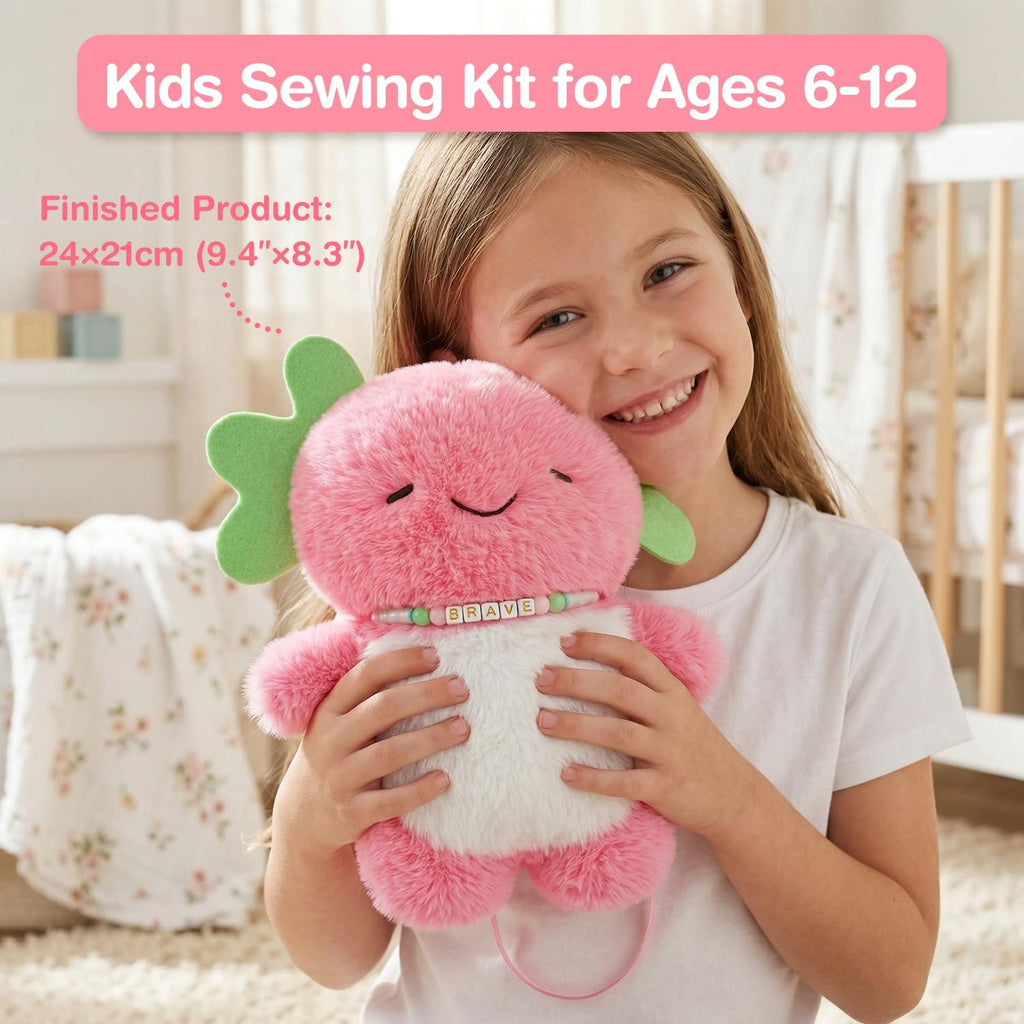 Avenir My First Sewing Kit for Kids Ages 6-8, Girls Beginner Craft Set