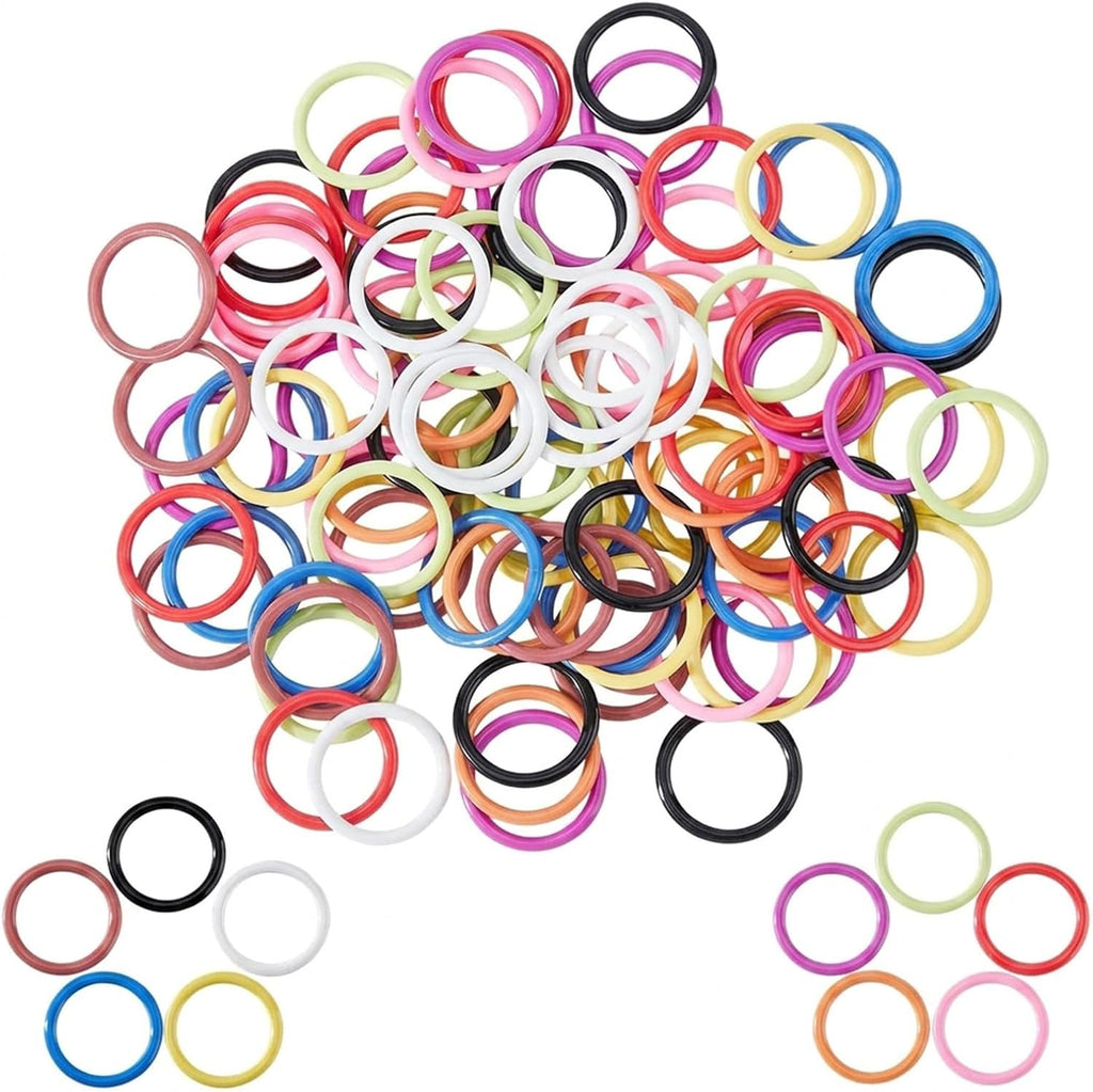 Metal Knitting Stitch Markers 100pcs Round Rings for Winter Season