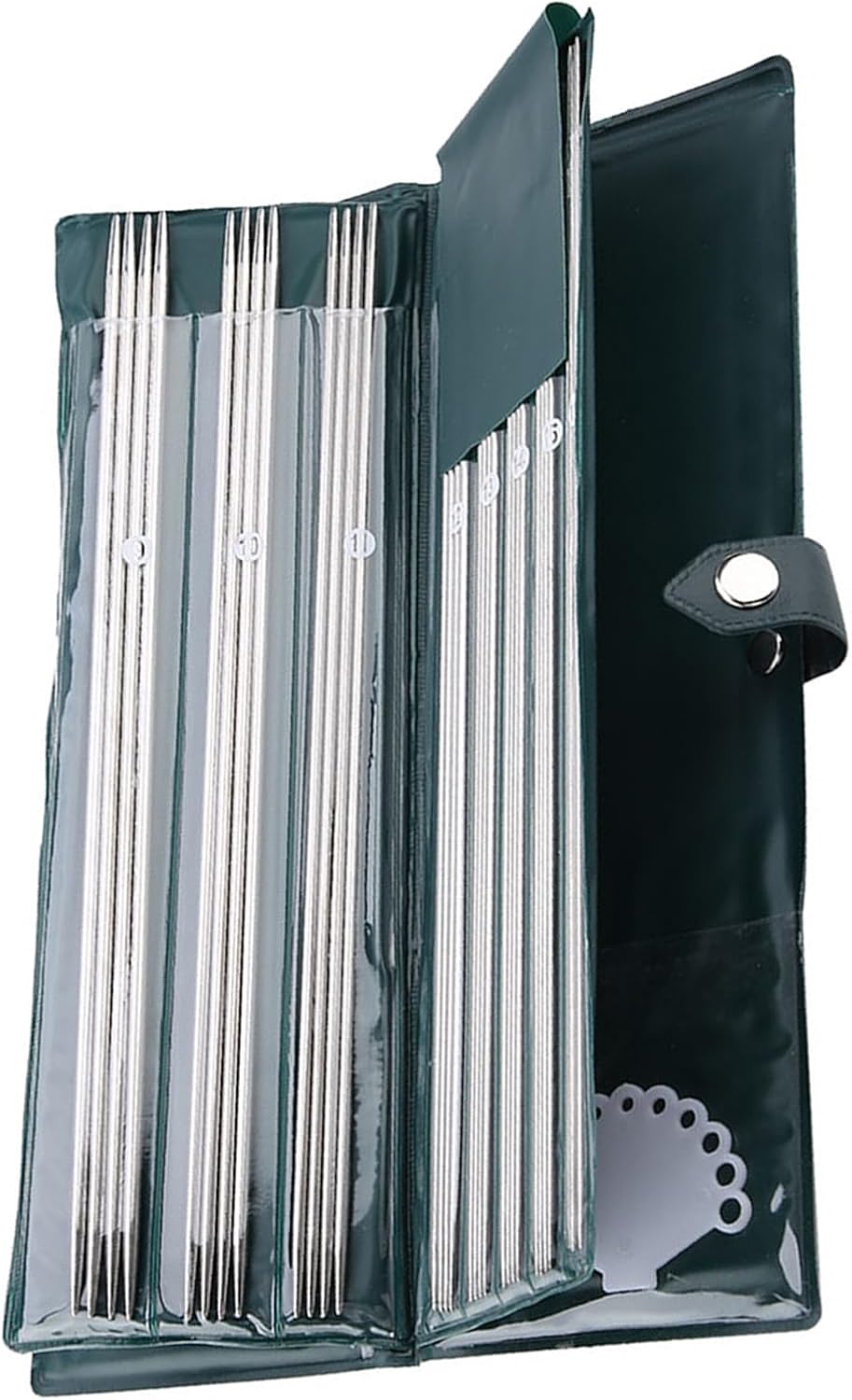 VBESTLIFE Knitting Needle Set, 44pcs Straight Stainless Steel