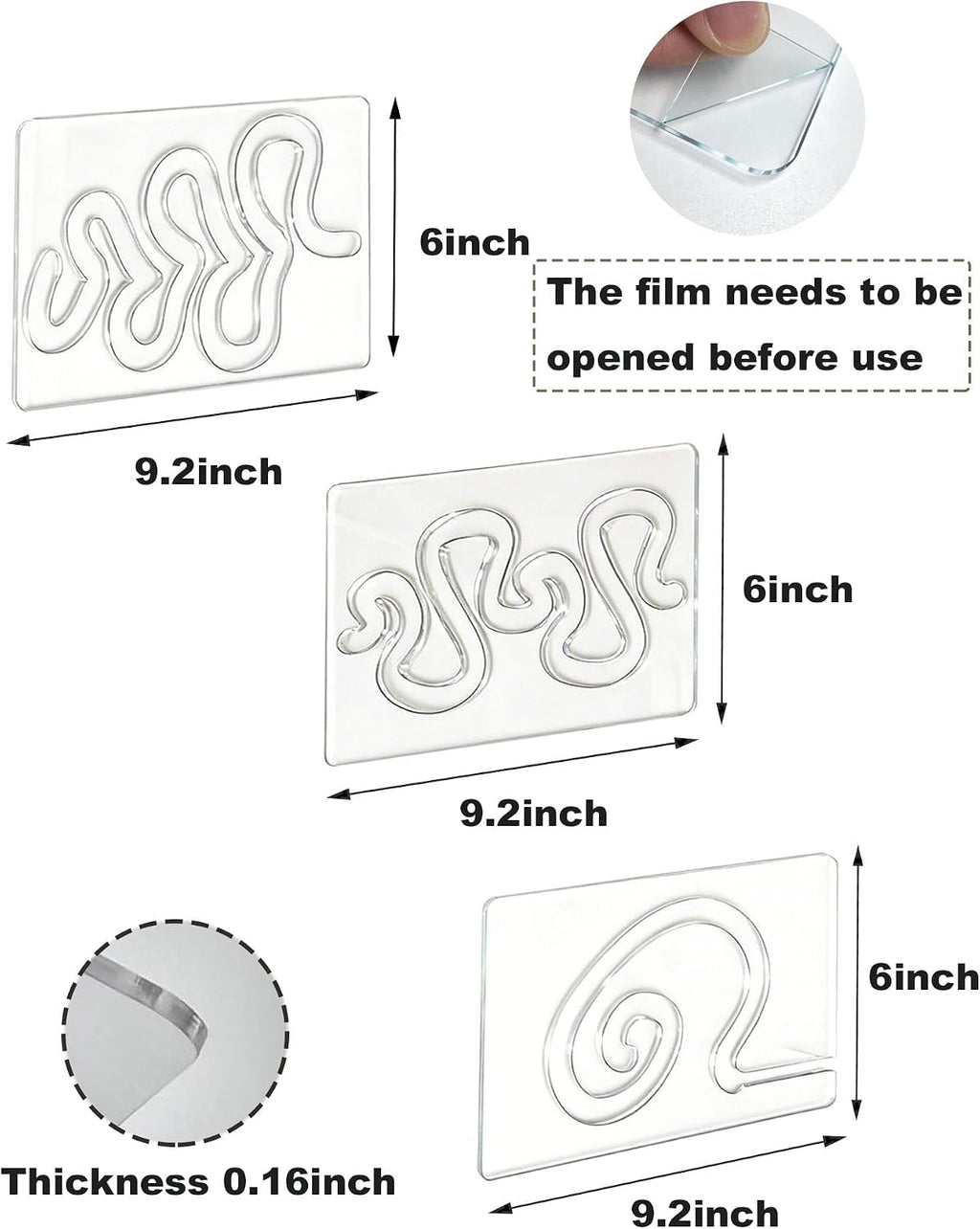 Henmany Transparent Acrylic Quilting Templates: Free Motion Stencils &