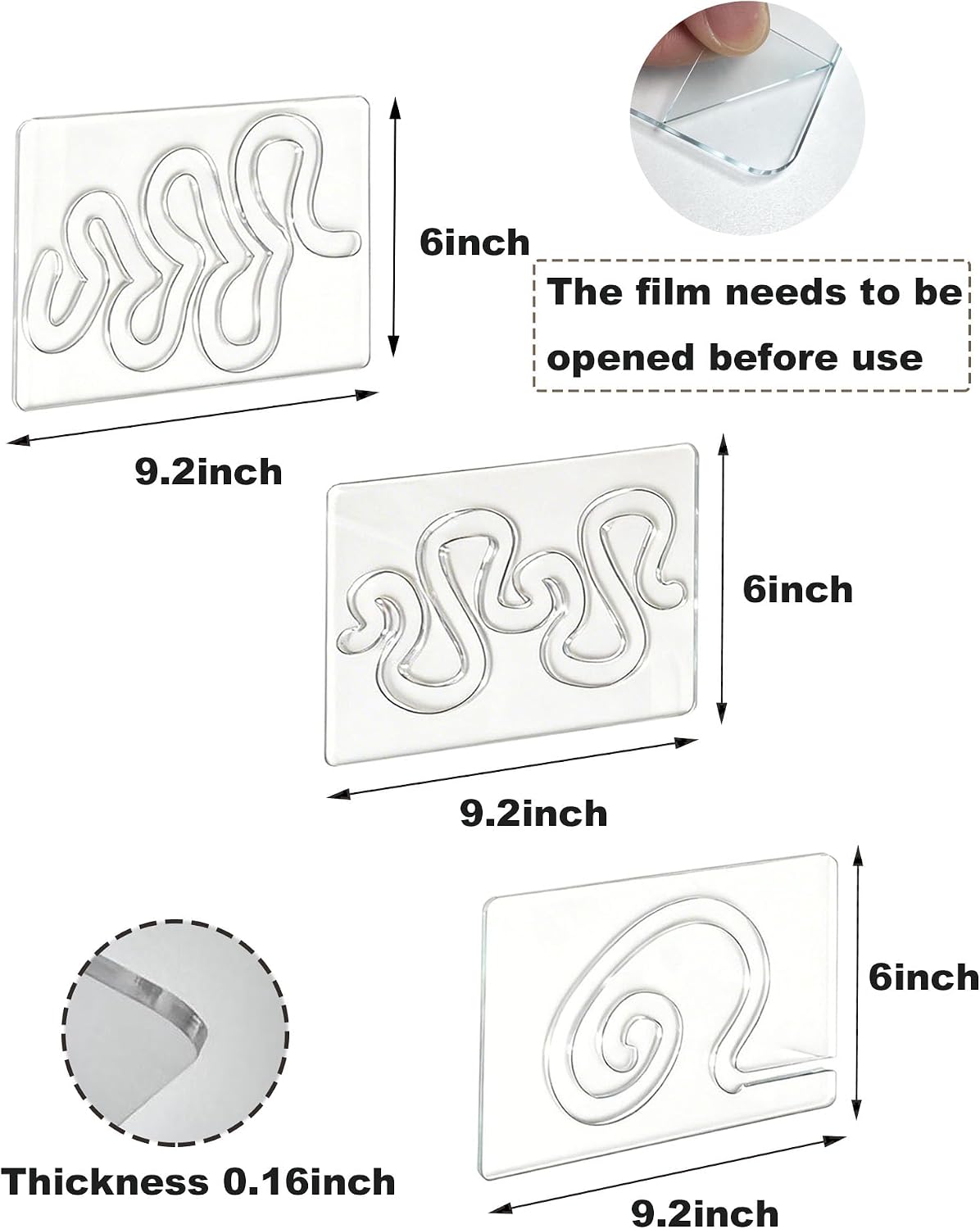 Henmany Transparent Acrylic Quilting Templates: Free Motion Stencils &