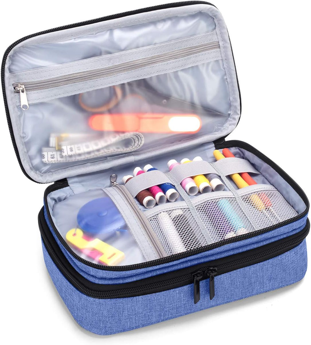 Luxja Double-Layer Sewing Organizer, Dark Blue