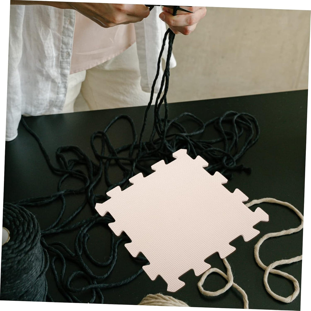 9 Piece Beige Foam Knitting Blocking Mat Replacement Set