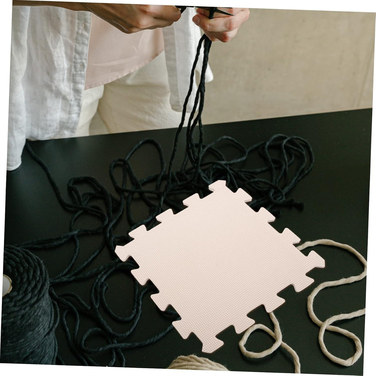 9 Piece Beige Foam Knitting Blocking Mat Replacement Set
