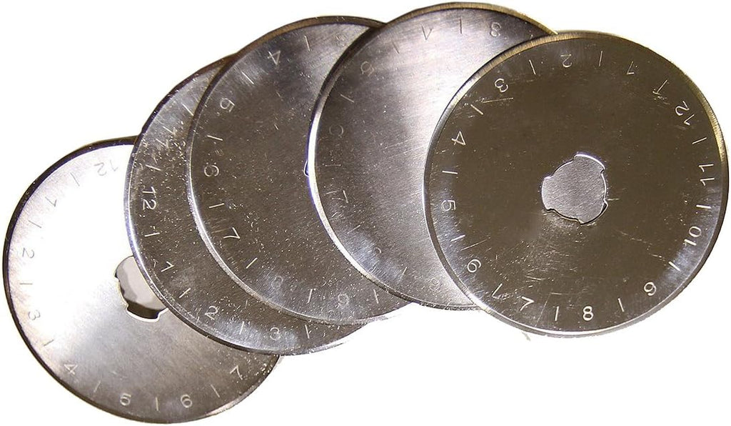 60mm Straight Cut Rotary Cutter Blades, Pack of 5, Works with OLFA