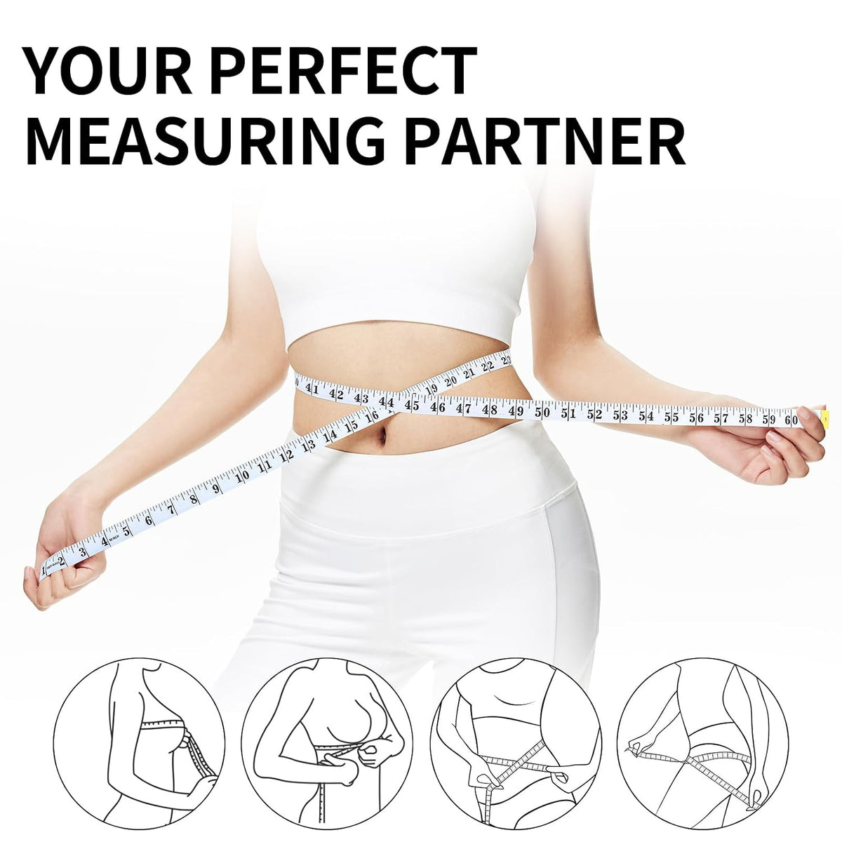 4 Pack Soft Tape Measure Body Measuring Tape, 120inch and 60inch Soft