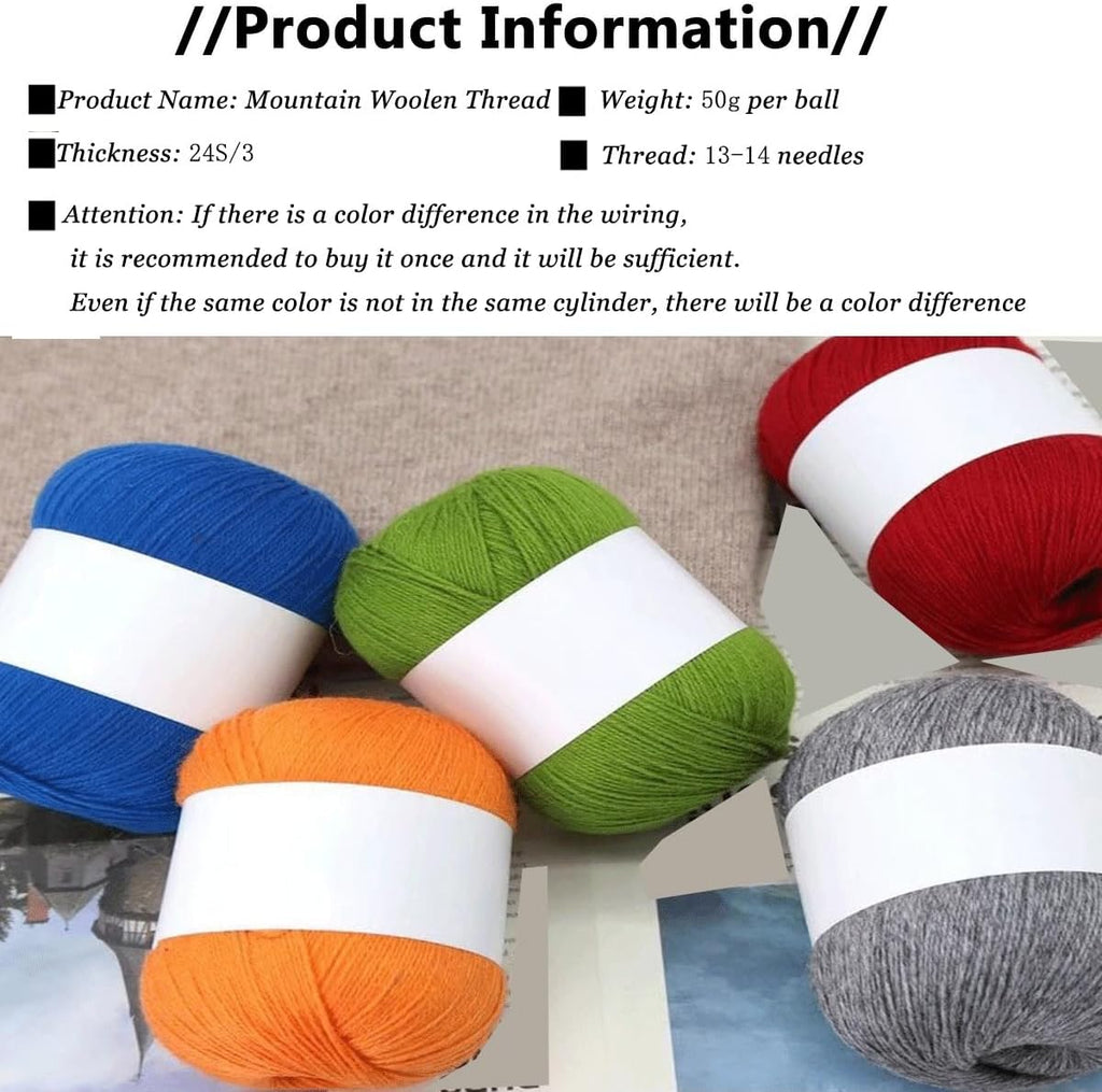 JACOJE Crochet Yarn 1/2/4/6/8/10x50g Acrylic Yarn Knitting Wool