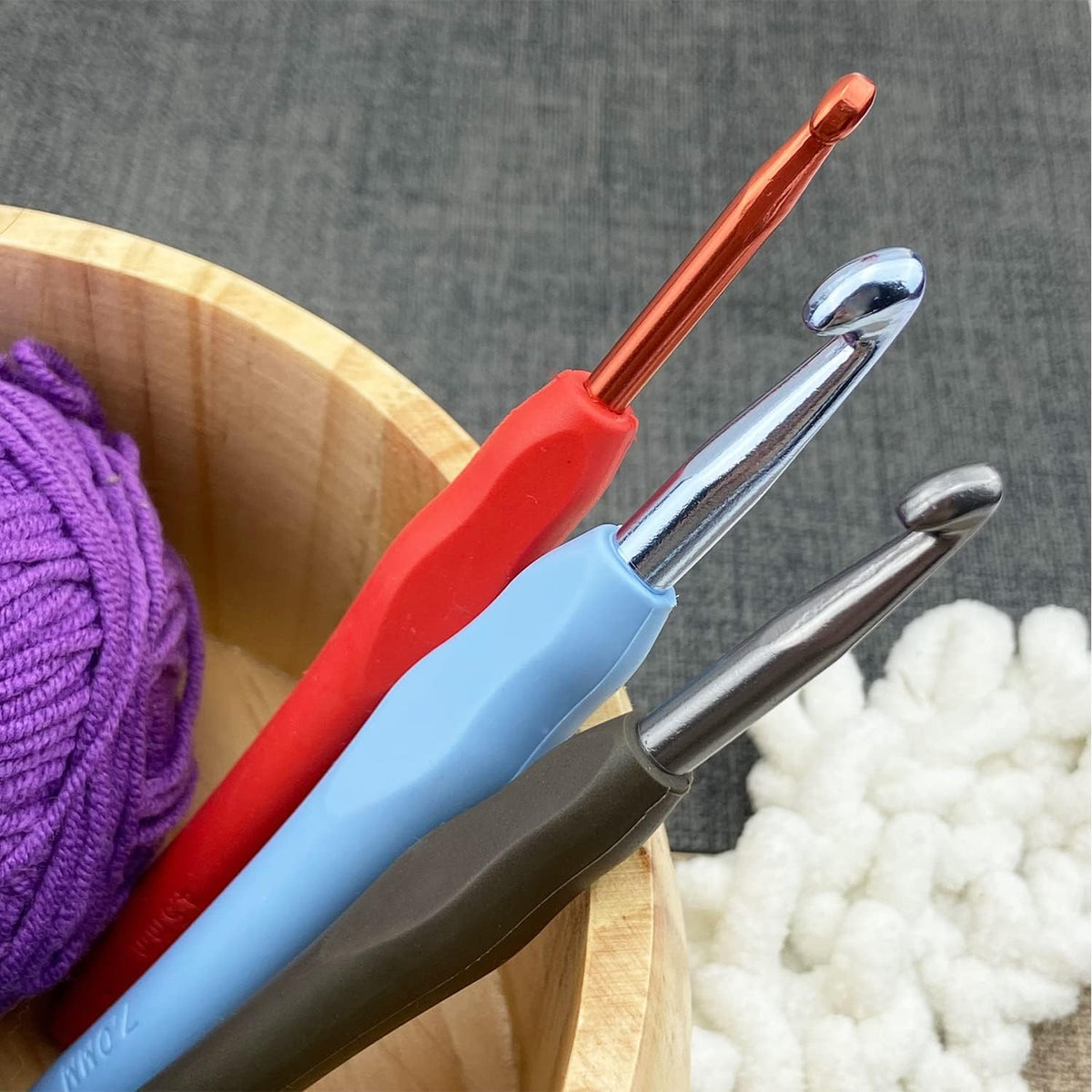 Hobekoee Size E/3.5mm Crochet Hook Ergonomic Handle for Arthritic