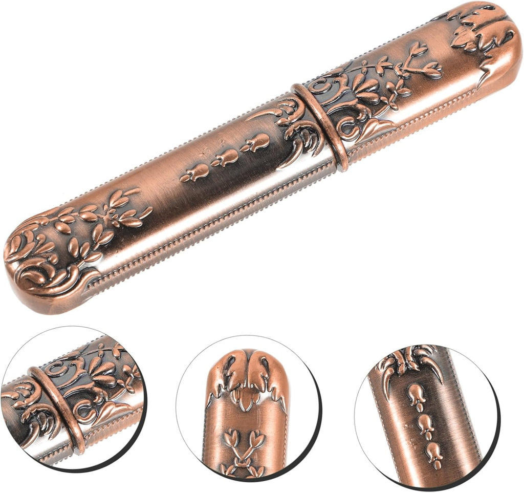 Needle Holder Storage Tube for Sewing and Knitting Tools Brown