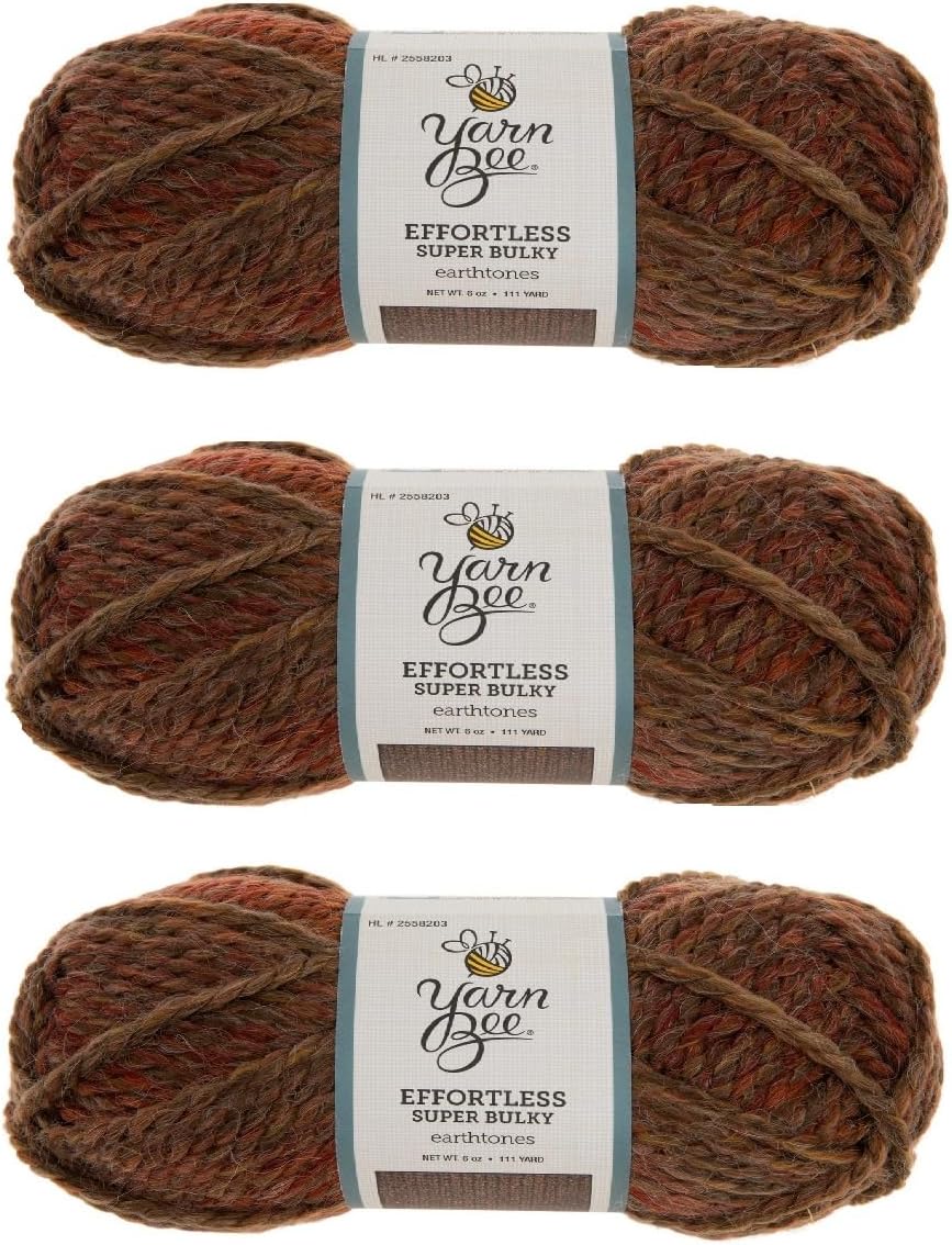 Hobby Lobby Yarn Bee Effortless Super Bulky Yarn, 235 Mossy Acre, Set