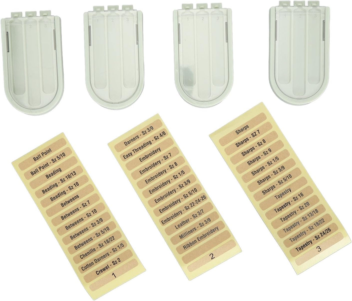 LiebeWH 3 Compartments Sewing Needle Case Plastic Needle Case Portable