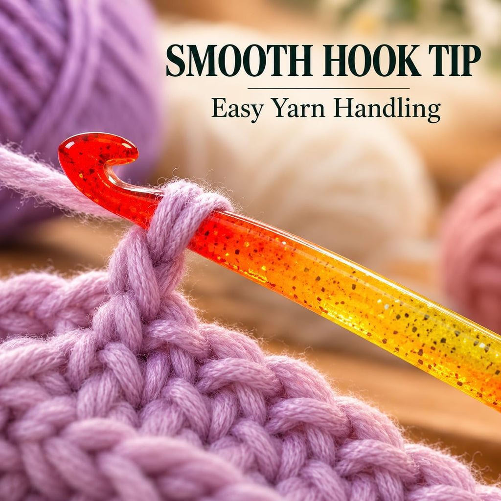 Ommi Ergonomic Handle Crochet Hooks | Handcrafted 7’’ Crochet Hook