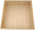 Unfinished Wood Storage Box, Natural Wooden Container for Crafts