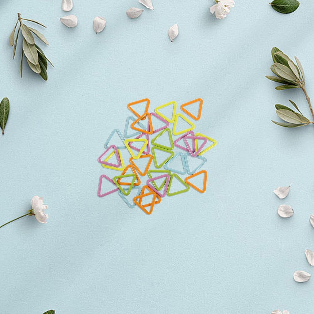 30Pcs Triangle Metal Stitch Markers for Knitters and Crocheters