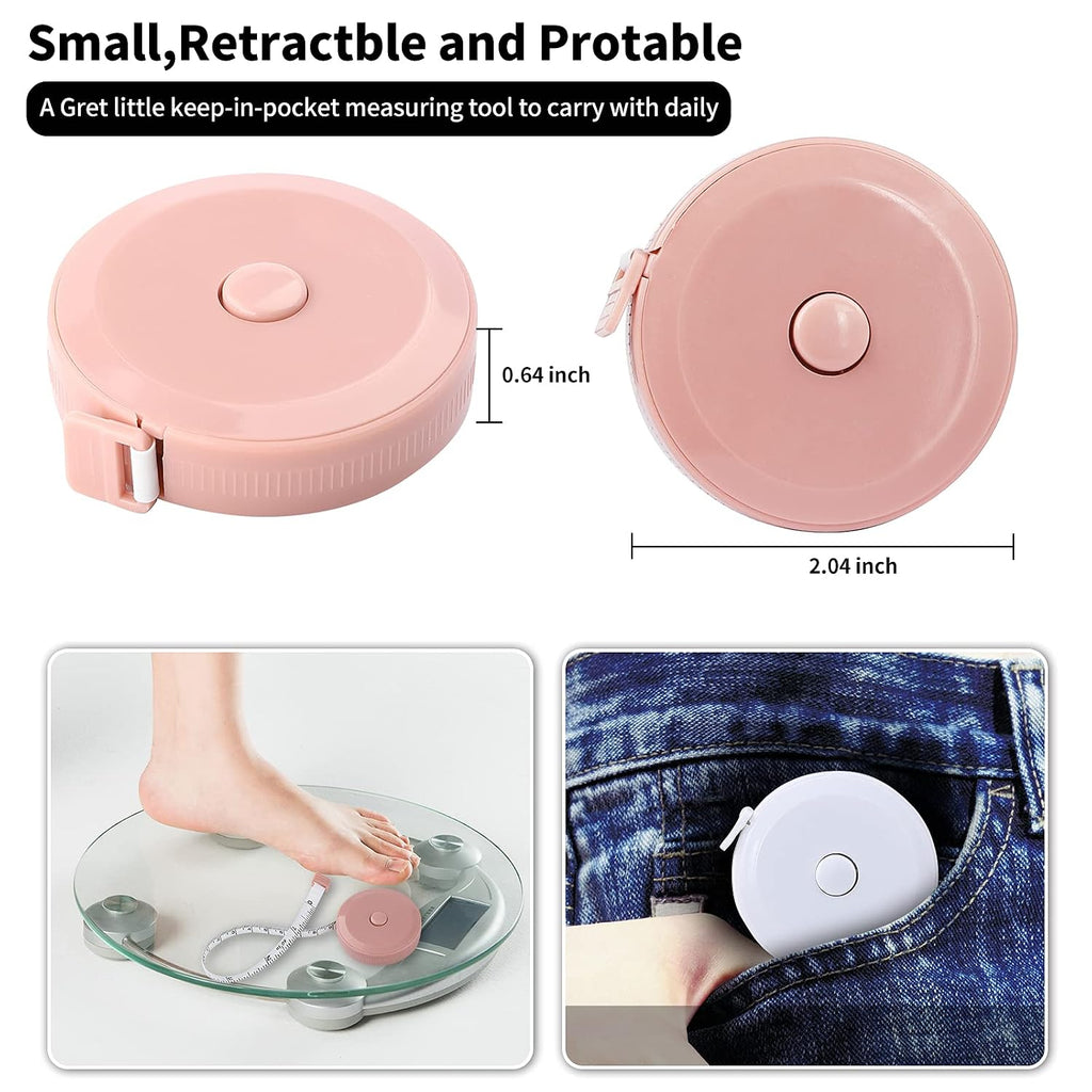 12 Pack Soft Retractable Measuring Tape