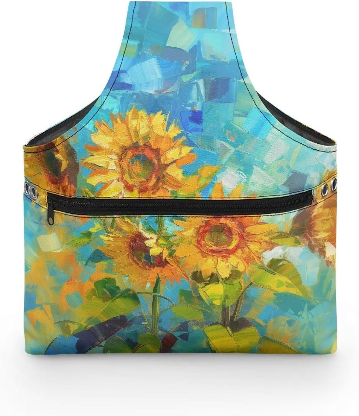 Viewamoon Sunflower Sewing Storage Case, Art Print Sewing Kit For