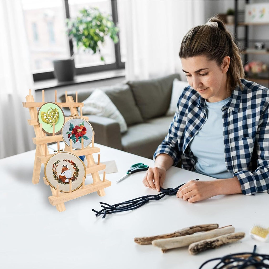 Thread Spool Organizer – Wood 30 or 80 Spool Folding Thread Rack