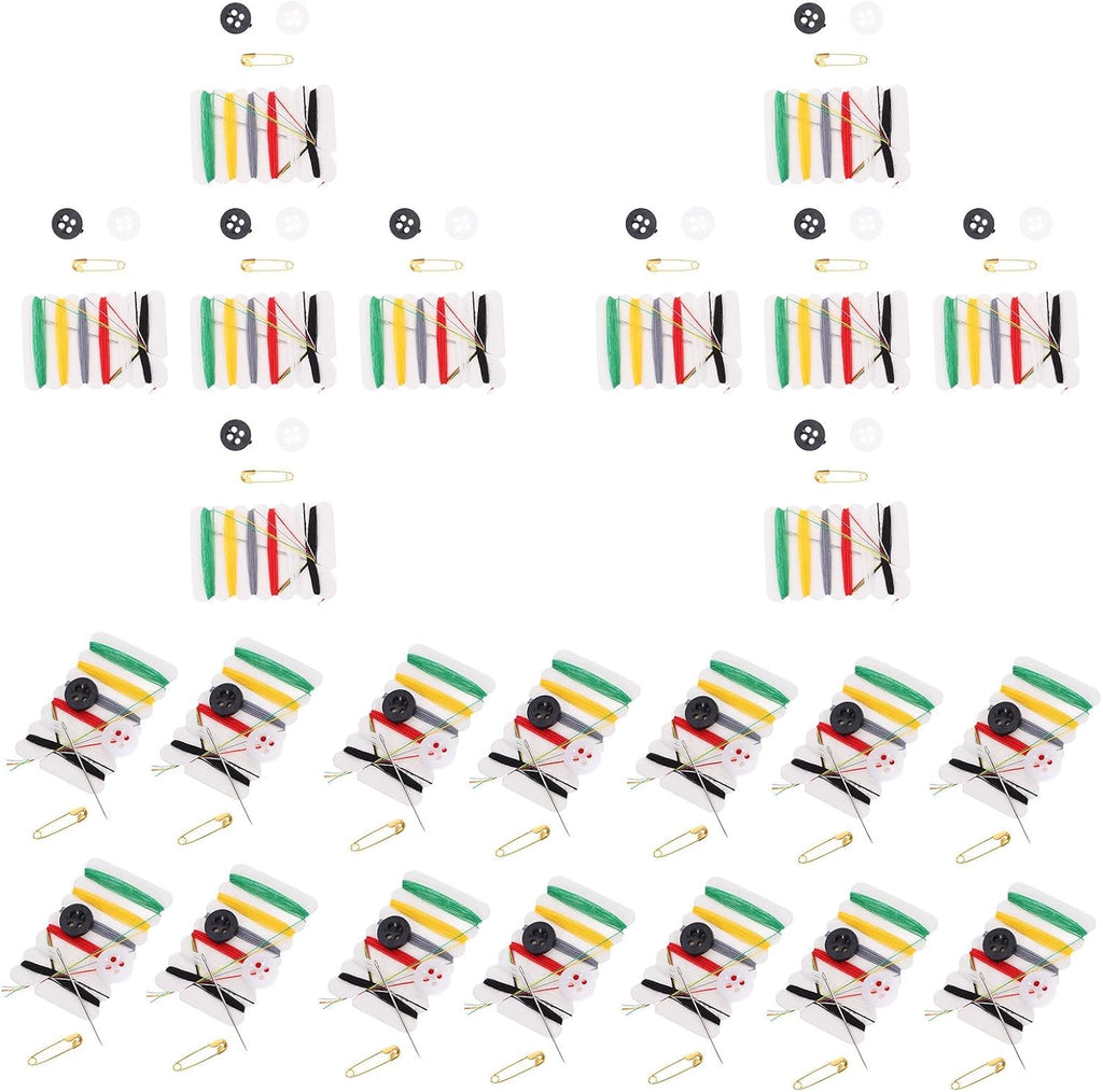 Disposable Sewing Kit for Housekeepers, 100 Sets Needle Thread Repair