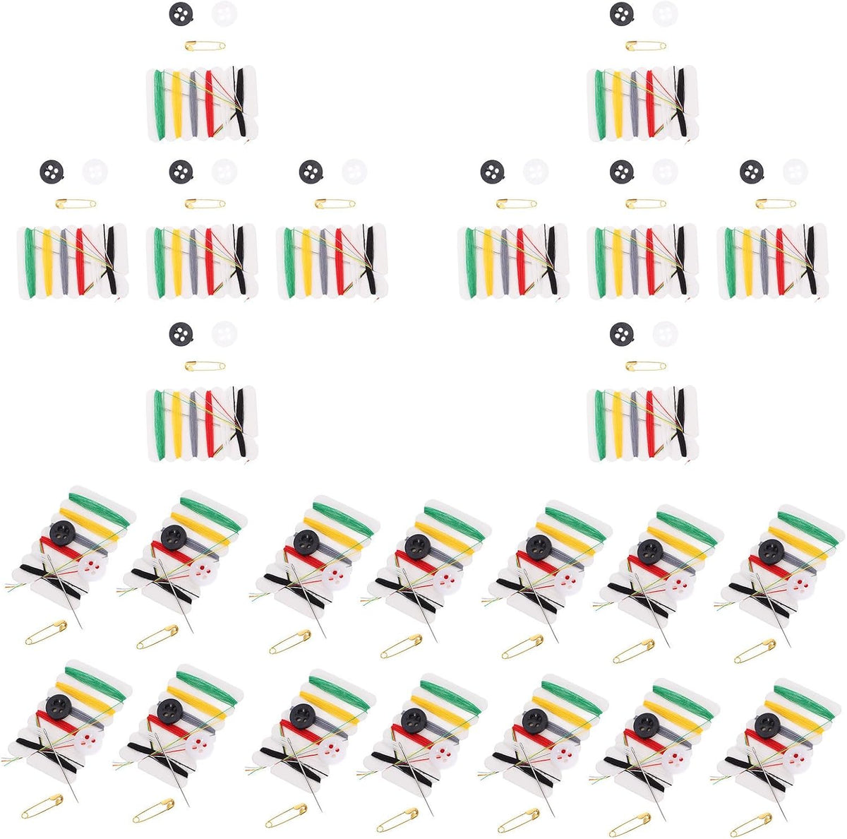 Disposable Sewing Kit for Housekeepers, 100 Sets Needle Thread Repair