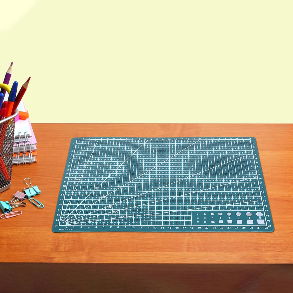 A4 Double Sided Green Self Healing Cutting Mat for Sewing Crafts