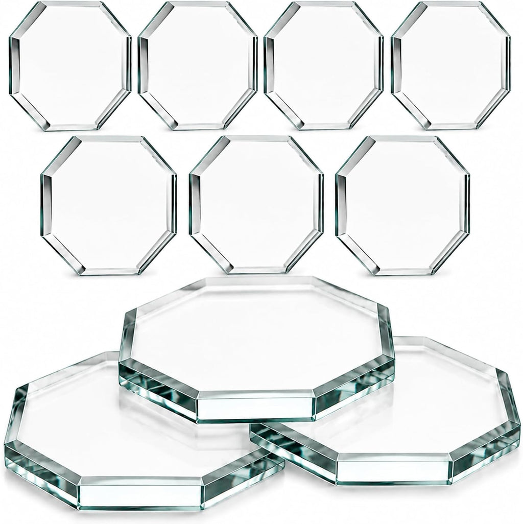 Hacaroa 10 Pcs 2.4" Crystal Glass Pattern & Fabric Weights for Sewing