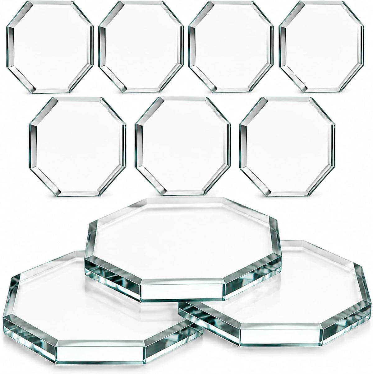 Hacaroa 10 Pcs 2.4" Crystal Glass Pattern & Fabric Weights for Sewing