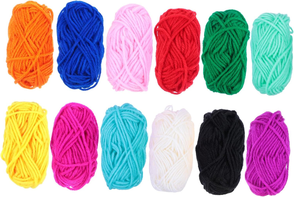 Xmas Acrylic Crochet Yarn 12 Rolls 10g Each for Knitting