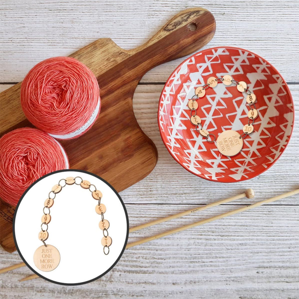 VILLCASE 2pcs Wooden Knitting Marker Chains Numbered Stitch Markers