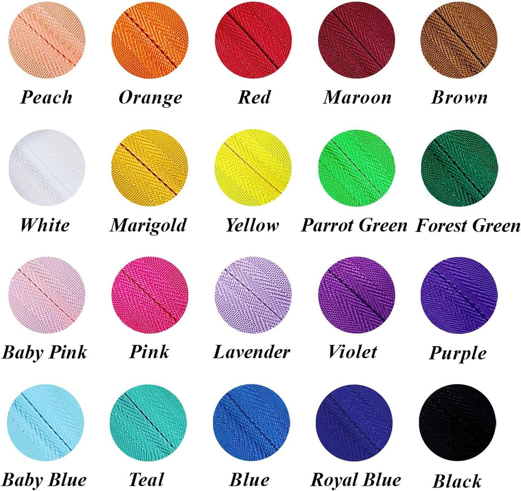 KGS Invisible Zippers for Sewing - 20 Pack 20 Assorted Colors 12 Inch