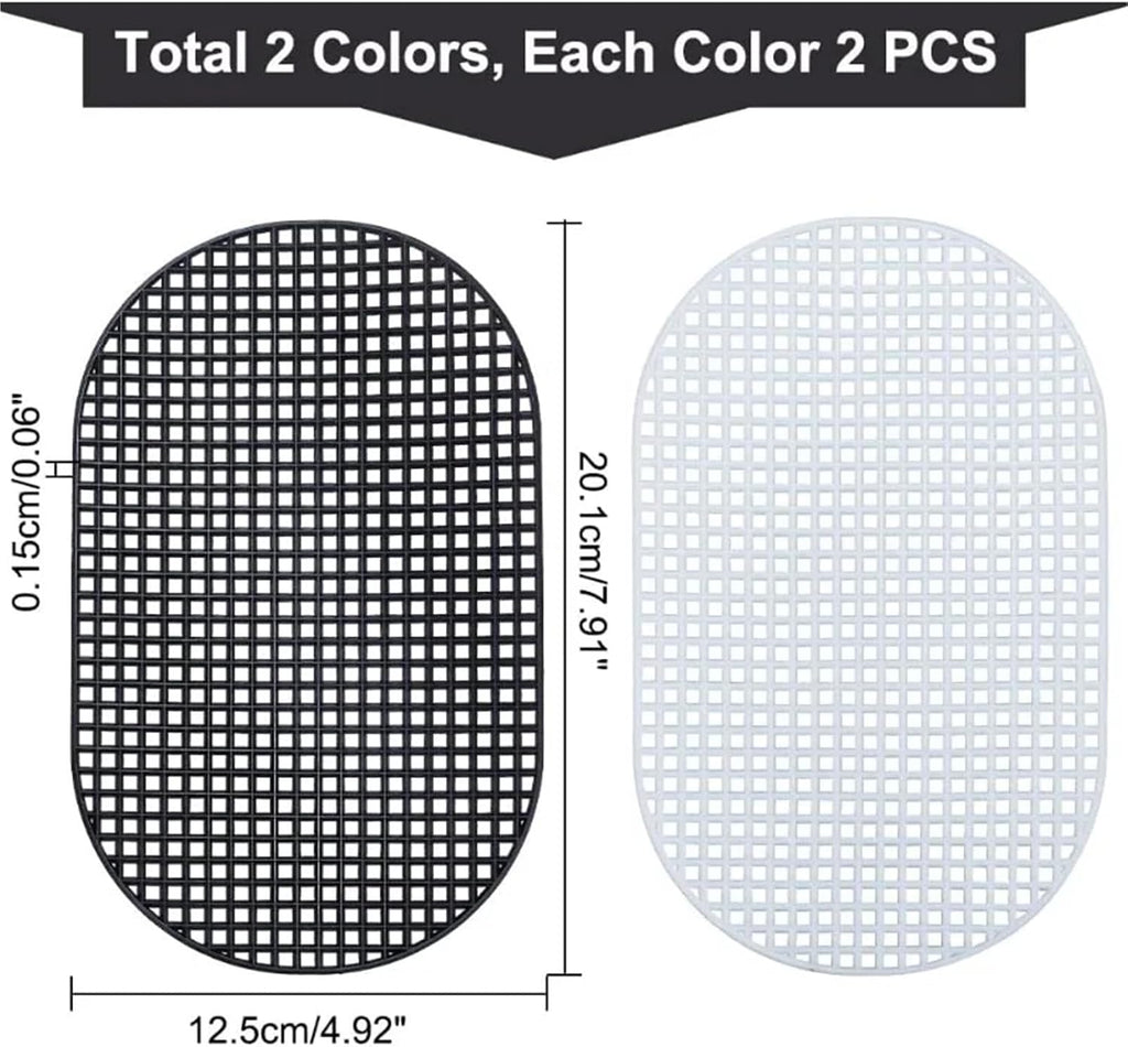 Needlepoint Canvas 16pcs Oval 5 Mesh Plastic Canvas Sheets for