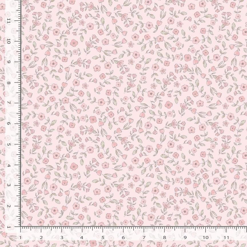Quality Sewing Fabric – Purrfection Flannel CF4345 Pink Tiny Floral