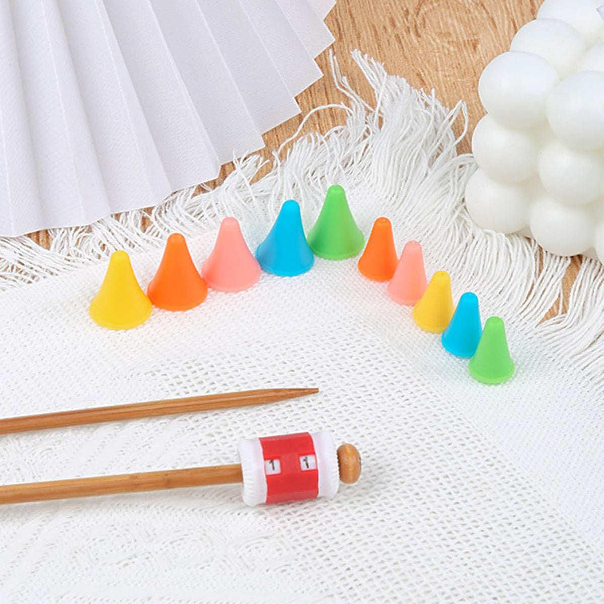 20Pcs Knitting Needle Point Protectors Knit Needle Tip Covers Knitting
