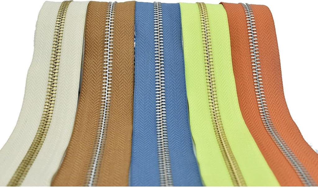 Colorful Zipper Tape - Mixed Nylon Coil Zippers Bulk #5 Sewing Zippers