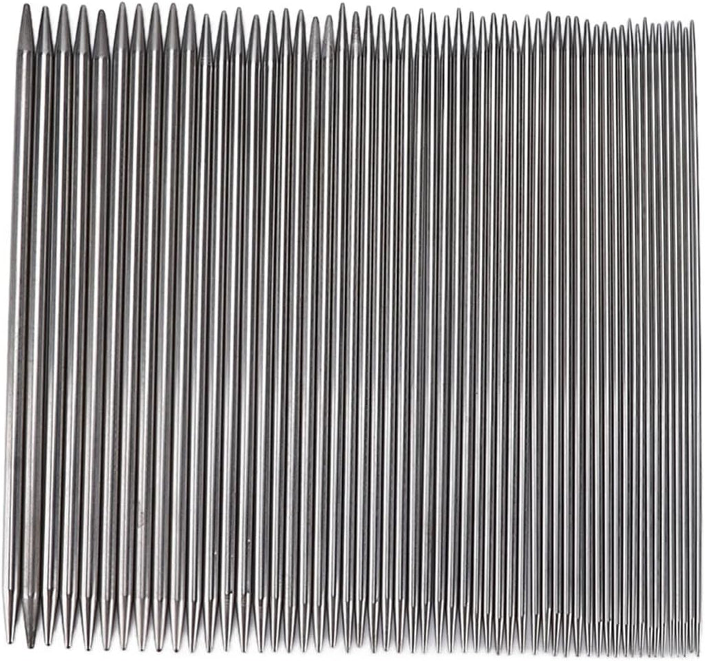 WALFRONT Double Pointed Knitting Needles Set, 55pc 2-6mm Stainless