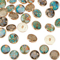 24Pcs 6 Styles Mixed Color Vintage Enamel Shank Flower Unique Button