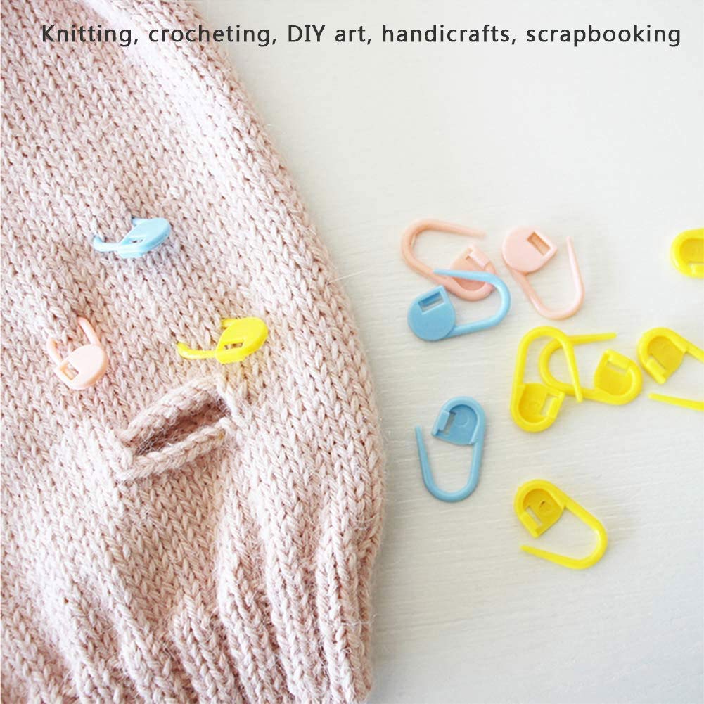 Locking Stitch Markers Soft Plastic Set Secure Counter Clips for