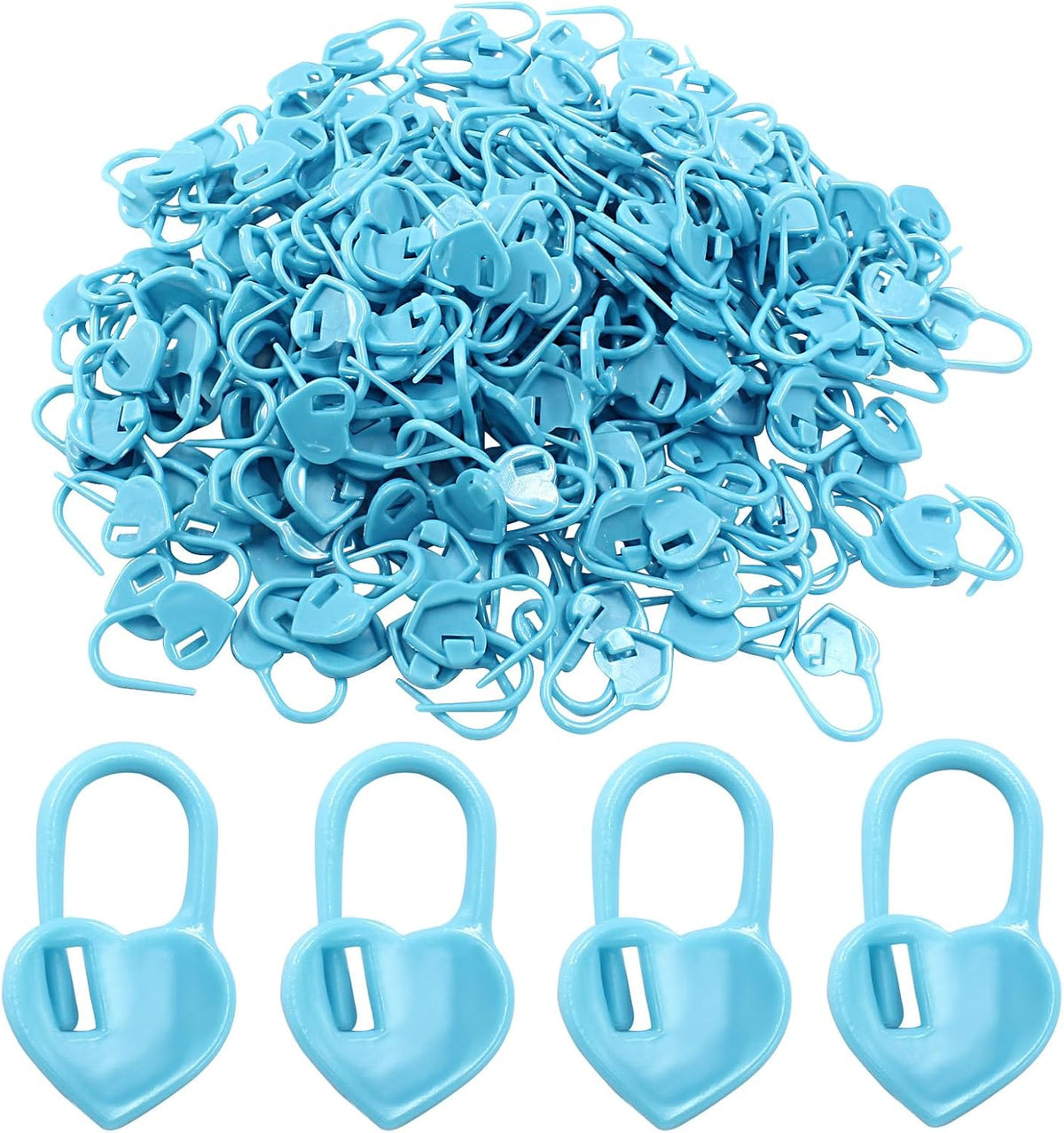 Litoexpe 200 Pcs Blue Knitting Stitch Markers