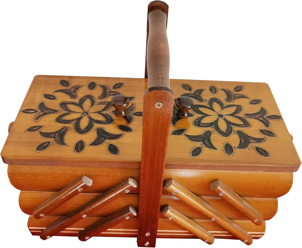 Wooden Sewing Box (Light brown)