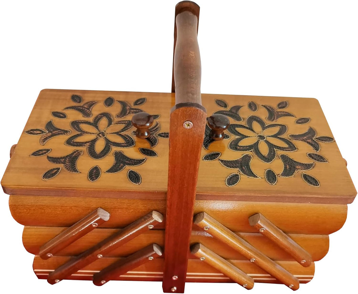 Wooden Sewing Box (Light brown)