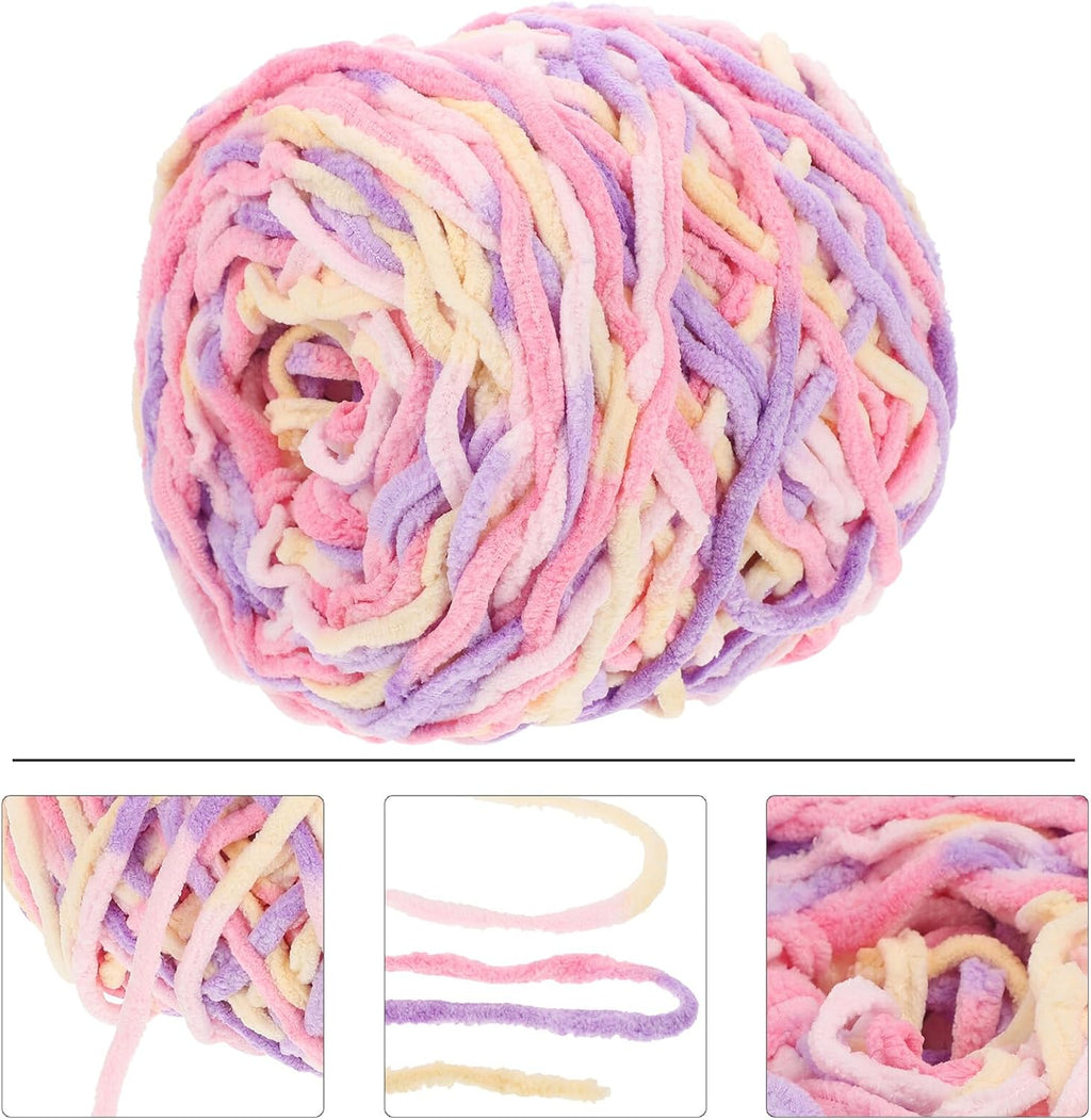 Convenient Crocheting Yarn Polyester Single Strand for DIY Sewing