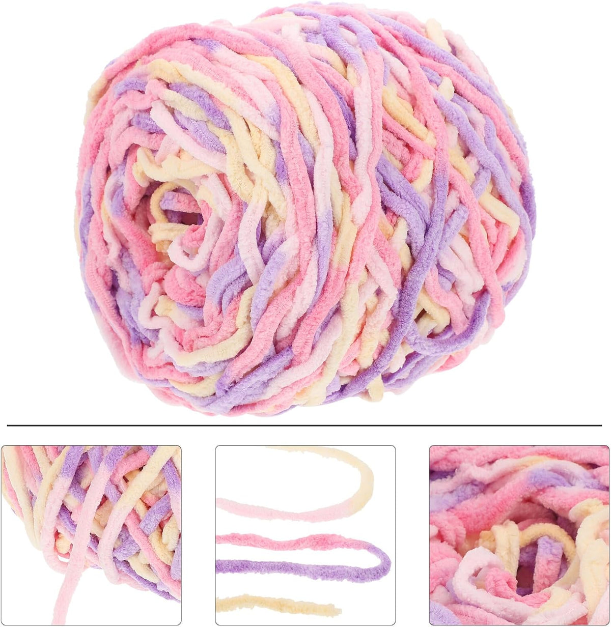 Convenient Crocheting Yarn Polyester Single Strand for DIY Sewing