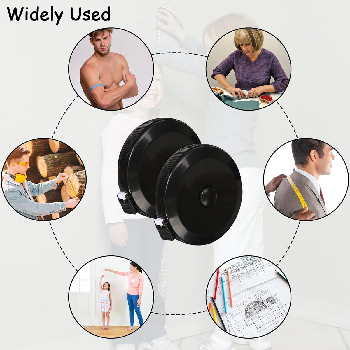 30 Pack Retractable Tape Measure Body Measuring Tape for Sewing