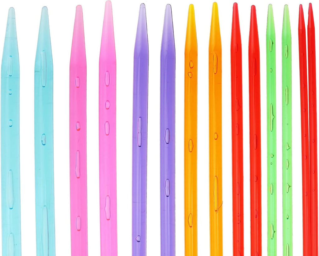 Caishun 14PCS Multicolor Plastic Crystal Needles 36cm Colorful Acrylic