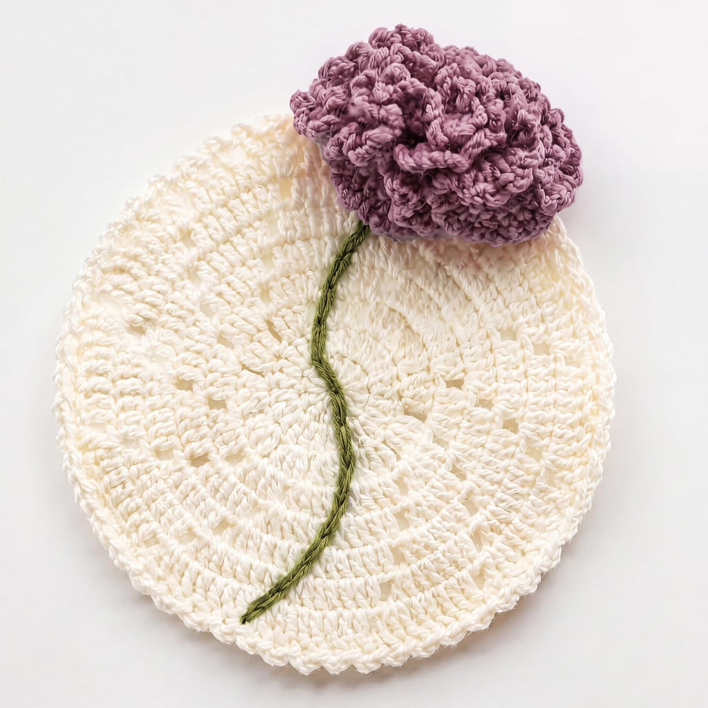 DIY Crochet Flower Bouquet Coaster Kit for Beginners – 2-Pack Handmade