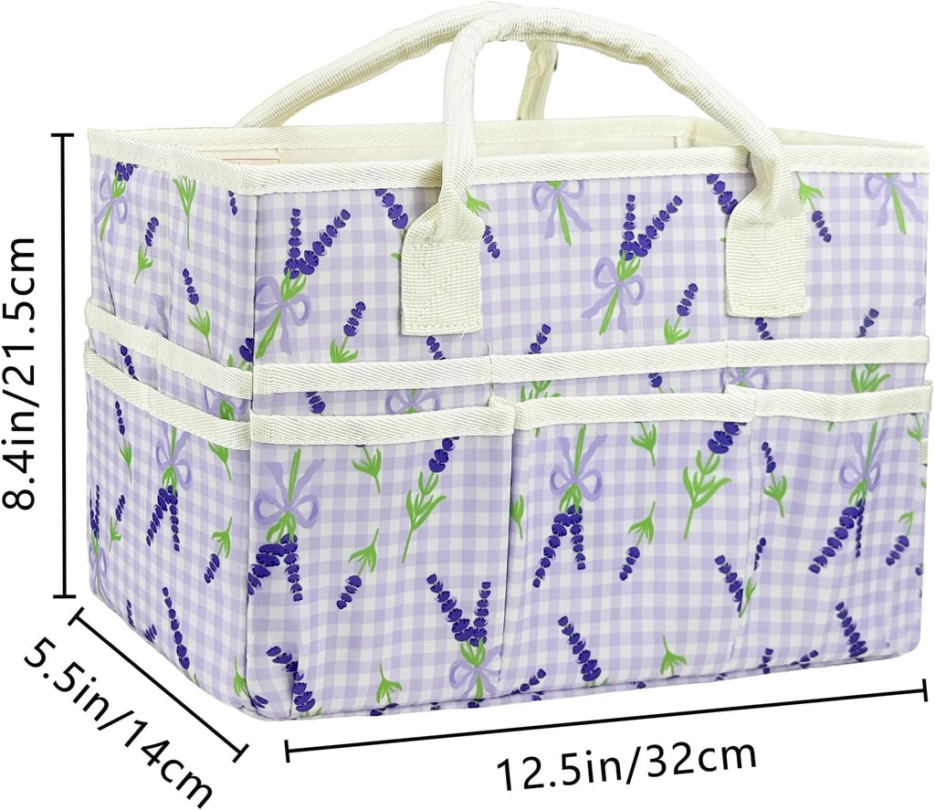 Craft Organizer Tote Bag, Large Art Storage Caddy with Multiple